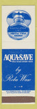 Matchbook Cover - Aqua Save Flushing Reba Ware Australia Campbelltown Sumner
