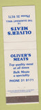 Matchbook Cover - Oliver's Meats Australia