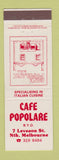 Matchbook Cover - Cafe Popolare Melbourne Australia