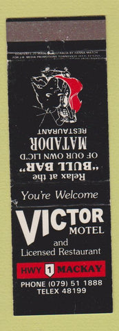 Matchbook Cover - Victor Motel Mackay Australia