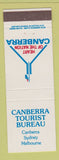 Matchbook Cover - Canberra Tourist Bureau Sydney Melbourne Australia