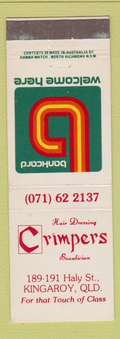 Matchbook Cover - Crimpers Hair Salon Kingaroy Australia