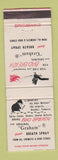 Matchbook Cover - Graham Breath Spray South Africa