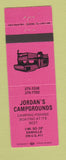 Matchbook Cover - Jordan's Campground's Danville PA