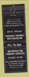 Matchbook Cover - Metropolitan Funeral Services New Zealand WEAR