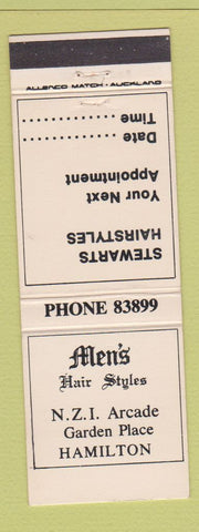 Matchbook Cover - Men's Hair Salon Hamilton New Zealand
