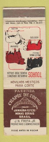 Matchbook Cover - Fazenda Chapeu De Couro Minas Gerais Brazil