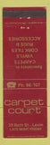 Matchbook Cover - Carpet Court Levin New Zealand