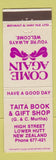 Matchbook Cover - Taita Book Gift Shop Lower Hutt New Zealand