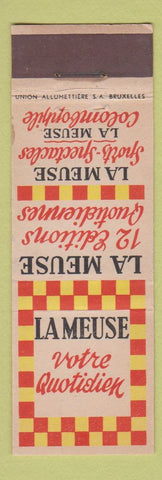 Matchbook Cover - La Meuse Votre Quotidien Belgium