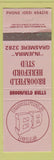 Matchbook Cover - Brookfield Bulls Hereford Grasmere Australia WEAR
