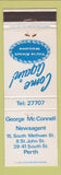 Matchbook Cover - George McConnell News Agent Perth Australia