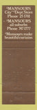 Matchbook Cover - Mansours Curtains Australia