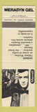 Matchbook Cover - Merasyn Gel Merrell Australia