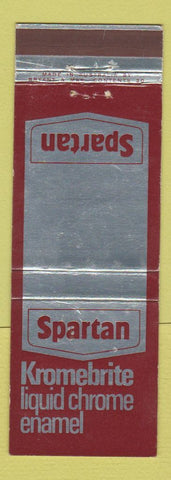 Matchbook Cover - Spartan Kromebrite Liquid Chrome Enamel Australia