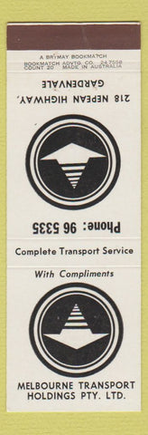 Matchbook Cover - Melbourne Transport Holdings Australia