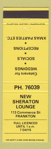 Matchbook Cover - New Sheraton Lounge Frankton New Zealand