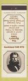Matchbook Cover - Guvnor's Table Remuera New Zealand
