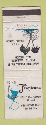 Matchbook Cover - Hotel Tropicana Puerto Vallarta Mexico WEAR