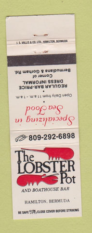 Matchbook Cover - Lobster Pot Bar Hamilton Bermuda