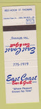 Matchbook Cover - East Coast Bar Grill Red Hook St Thomas