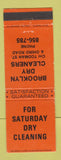 Matchbook Cover - Brooklyn Dry Cleaners New Zealand