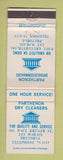 Matchbook Cover - Parthenon Dry Cleaners Pretoria South Africa WEAR