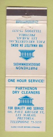 Matchbook Cover - Parthenon Dry Cleaners Pretoria South Africa WEAR