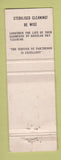 Matchbook Cover - Parthenon Dry Cleaners Pretoria South Africa WEAR