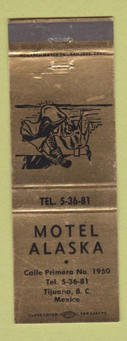 Matchbook Cover - Motel Alaska Tijuana Mexico WEAR