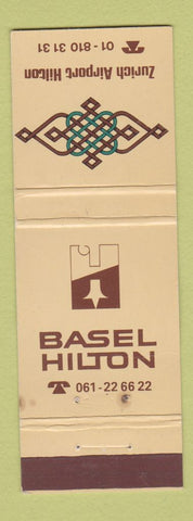 Matchbook Cover - Basel Hilton Zurich Airport WEAR