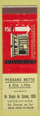 Matchbook Cover - Frigidaire Refrigerator Pessano Netto Brazil