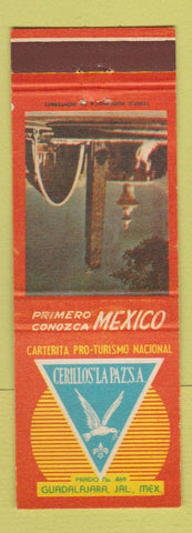 Matchbook Cover - Carterita Pro Turismo Nacional Cerillos Guadalajara Mexico