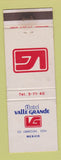 Matchbook Cover - Motel Valle Grande Obregon Mexico