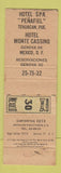 Matchbook Cover - Hotel De La Borda Taxco Mexico Rancho Taxco