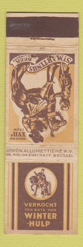 Matchbook Cover - Verkocht Winter Hulp Ten Bate Van Belgium