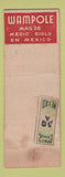 Matchbook Cover - Aceite Cristal Wampole Pureza Mexico WEAR