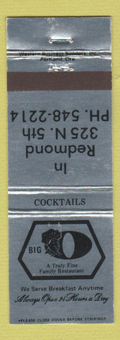 Matchbook Cover - Big O Restaurant Redmond OR