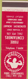 Matchbook Cover - Hercules Fibre Containers Glenorchy Hobart SAMPLE