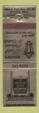 Matchbook Cover - Colonial House Restaurant Monroe MI