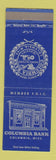 Matchbook Cover - Columbia Bank MS