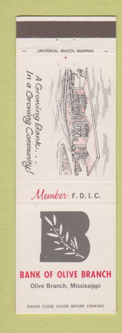 Matchbook Cover - Bank of Olive Branch MS