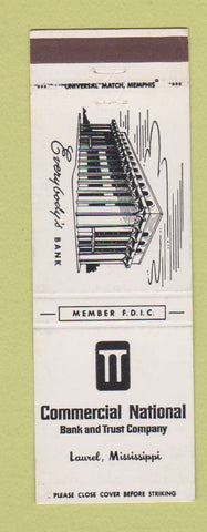 Matchbook Cover - Commercial National Bank Laurel MS