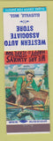 Matchbook Cover - Western Auto Associate Store Ellisville MS