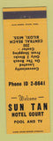 Matchbook Cover - Sun Tan Hotel Court Biloxi MS