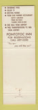 Matchbook Cover - Pontotoc Inn MS