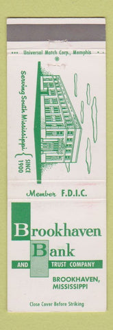 Matchbook Cover - Brookhaven Bank MS