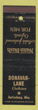 Matchbook Cover - Nunn Bush Men's Shoes Donovan Lane Hattiesburg MS
