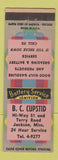Matchbook Cover - BC Cupstid Gulf oil gas Jackson MS