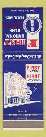 Matchbook Cover - First National Bank Biloxi MS